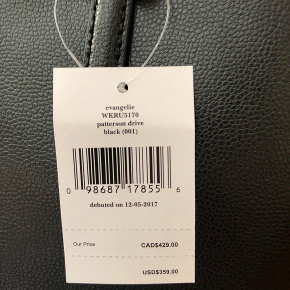 NWT Kate Spade Shiny Black Satchel/Crossbody Bag - Picture 3 of 6